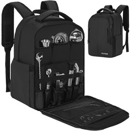 Bartender Backpack, Bartender Travel Bag for Cocktail Shaker Set(Only Bag)