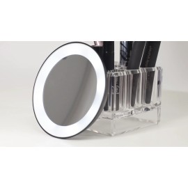 Zadro LED Lighted Compact Mirrors with 15X Magnification & Suction Cup Mount