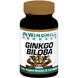 Windmill Herbals Ginkgo Biloba 200 mg Capsules 60 Capsules (Pack of 2)