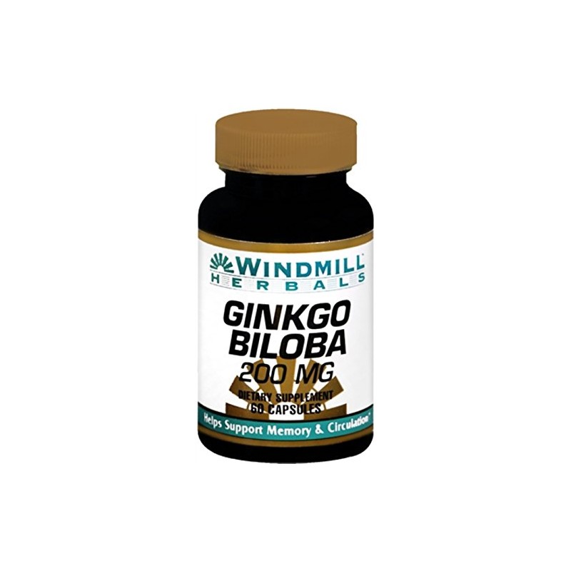 Windmill Herbals Ginkgo Biloba 200 mg Capsules 60 Capsules (Pack