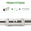 TAISHER 10PCS 304 Stainless Steel Press Fittings,1/2" Press Slip Coupling,No