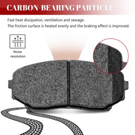 YXPCARS Ceramic Disc Brake Pads Set Front and Rear Replacement for Mazda Cx-9 2016 2017 2018 2019 2020 2021 2022 2023