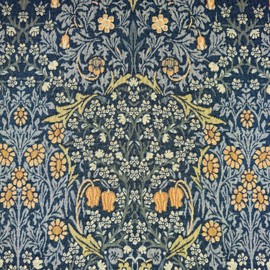 Tapestry Fabric - William Morris Blackthorne Slate Grey - Medium Heavyweight Upholstery Curtain - Soft Furnishing Material - Per Metre
