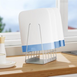 Reusable Bags Drying Rack, Foldable Plastic Bags Dryer for Ziplock Lerine Silicone Gallon, Snack, Sandwich Storage Bags, Silver