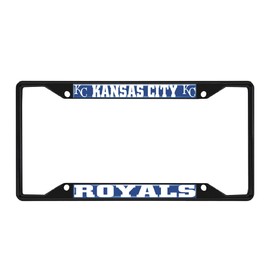 Fan Mats 31307: Kansas City Royals Metal License Plate Frame Black Finish