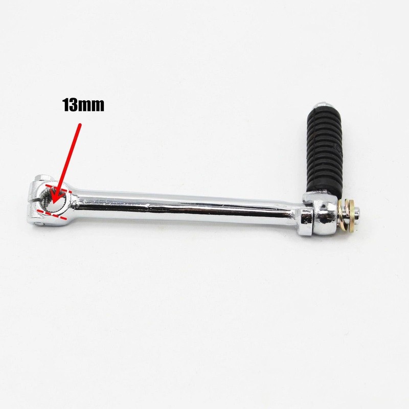 TDR Silver Kick Start Starter Lever 180mm 13mm Axle for