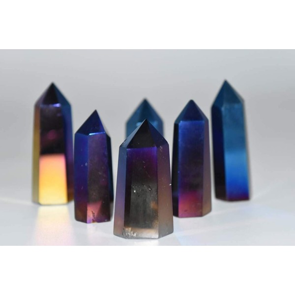 Nature's Enlightenment Dark Blue & Purple Rainbow Angel Aura Quartz
