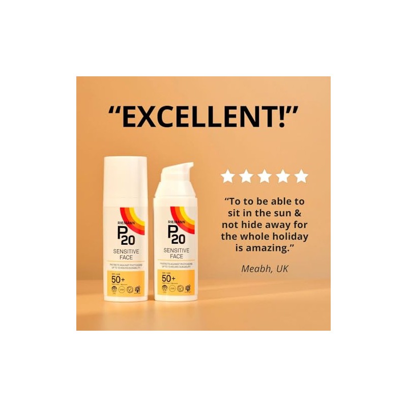 RIEMANN P20 SPF50 Sensitive Sun Cream 100 ml, White