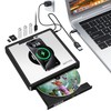 NOLYTH External CD Drive for Laptop: with 15W Wireless Charger