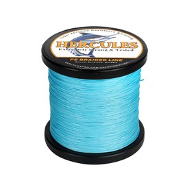 HERCULES Braided Fishing Line 12 Strands, 100-2000m 109-2196 Yards Braid Fish Line, 10lbs-420lbs Test PE Lines for Saltwater Freshwater - Blue, 200lbs, 500m