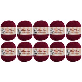 100% Cashmere Wool Yarn (Pack of 10) by Yonkey Monkey 500gr Imported Knitting Crochet (Persian 05)