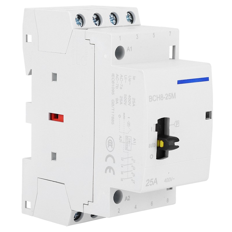 BCH8-25M Household AC Contactor 24V 25A 4P Modular Contactor With
