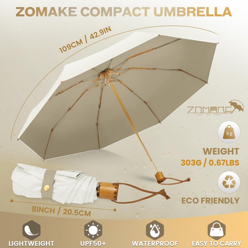 ZOMAKE Umbrella Pocket Umbrella Storm Proof - Small Umbrellas Compact