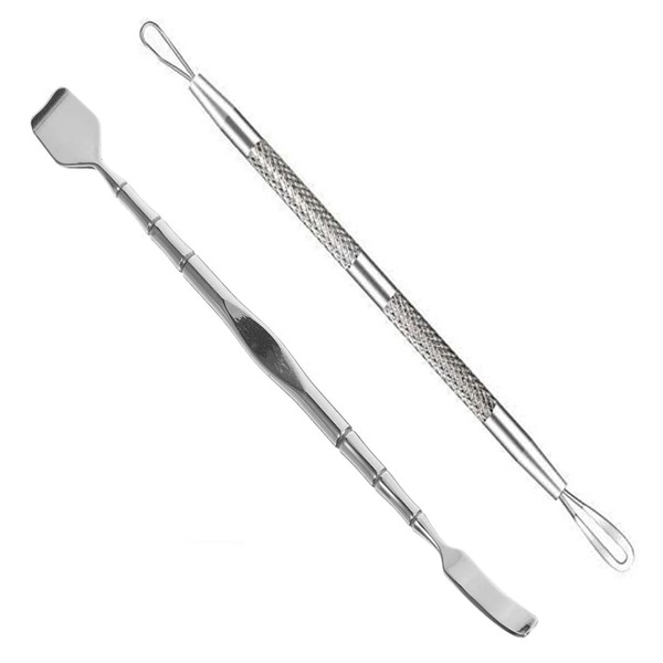 Professional Blackhead & Whitehead Remover Tool - 2pcs Stainless Steel
