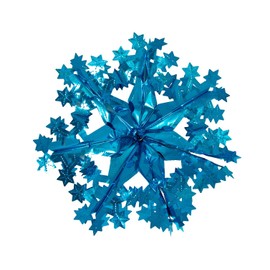 Simply Products Foil Garland Snowflake Star - Christmas Hanging Decoration Wall Ceiling Xmas Deco (Turquoise)