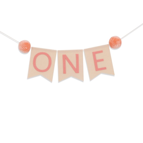 Banner de fieltro para el primer cumpleaños del bebé, primer