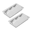 Pair Marine Air Vent Cover 3 Slots 210x110mm Rectangle Louver