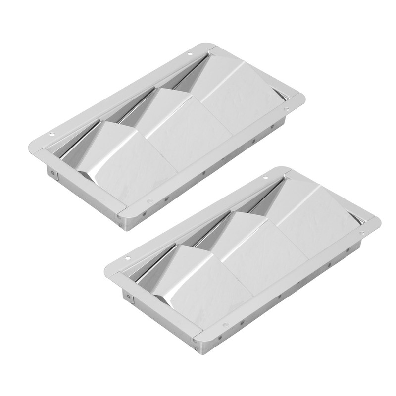 Pair Marine Air Vent Cover 3 Slots 210x110mm Rectangle Louver