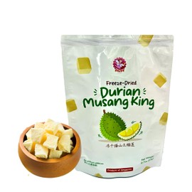 Fairy Port Freeze-Dried Musang King Crispy Durian Cubes 20g / 0.7oz (1 Pack), Organic Crunchy Fruit Snack | Easy to Eat | No Added Sugar or Preservatives | Healthy & Delicious | Suitable for Kids and All Ages