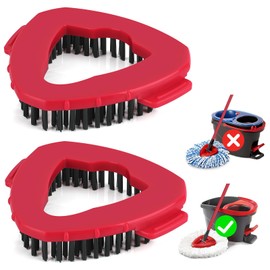 Bonison Bonison Spin Mop Head Base - Replacement Compatible with Vileda Triangle 180 Degree Scrub Brush Head Easy Wring for Bathroom Garage Kitchen Floor Cleaning(2Pc)