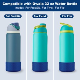 Silicone Boot for Owala Water Bottle 32 oz, Anti-Slip Protective Sleeve for FreeSip/Twist/Flip Stainless Steel Water Bottles Accessories
