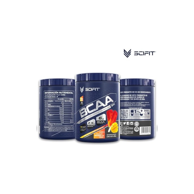 Scifit | Aminoácidos BCAA | 6 g de BCAA 2:1:1
