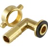 fittingteile Hose Nozzle with Wing Union Nut, Flat Sealing Brass