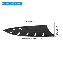 PATIKIL Knife Sheaths for Kitchen Knife for 8" Chef Knife, 2 Pcs Knife Edge Guard, Knife Sheath Covers Sleeves, Feathered Chef's Knife Set, Black, 8.5"x 2"