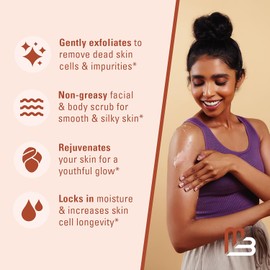 Himalaya Salt Scrub Exfoliante Corporal de Sal del Himalaya con Colágeno, Aceite de Coco y Células Madre Exfolia suavemente rostro, cuerpo, manos y pies, cuidado de la piel hidratante 453 g