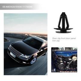 eMagTech 30pcs Car Interior Door Panel Clips Trim Fasteners Compatible with Peugeot Citroen 46835626 9345A1 71738386 Car Parts Interior Fittings Accessories Plastic Black