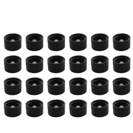JCBIZ 24PCS 18 Tooth Black Boston Bottle Cap Phenolic Bakelite Lid Polycone Caps