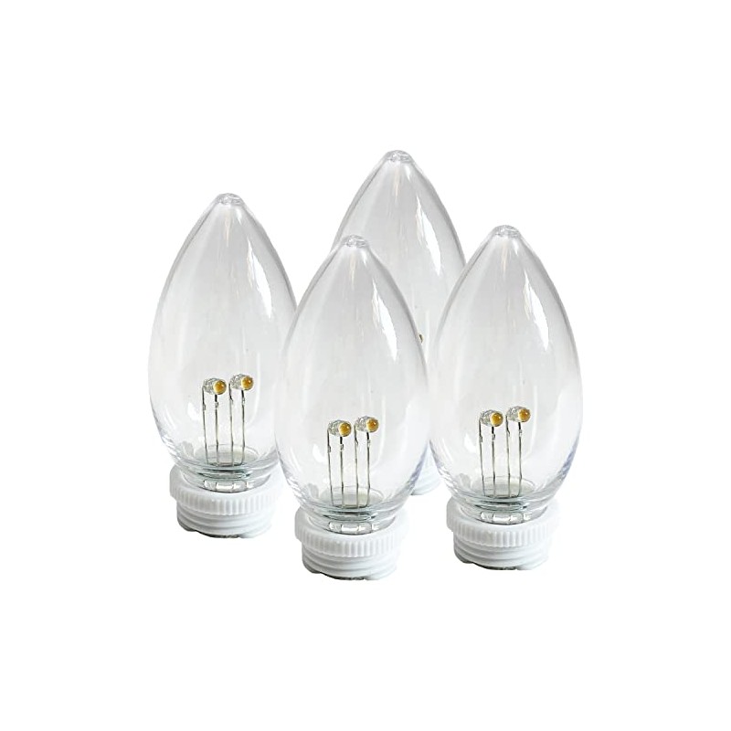 612 Vermont Plastic Shatterproof Ultra-Bright LED Window Candle Replacement Bulbs