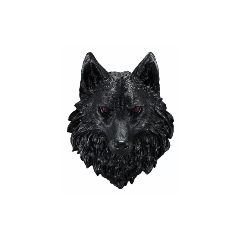 Ebros Large Black Wolf Head with Blood Eyes Wall Decor