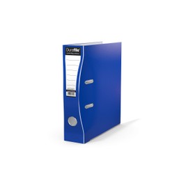Durafile Lever Arch File, Dark Blue File, 'Ergonomic Curved Spine' Single Folder, Glossy Heavy Duty Board Construction with Metal Mechanism, Suitable for A4 Documents, Storage File folders