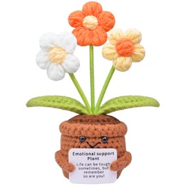 Mwmoeen Pocket Hug Positive Flower, Funny Positive Knitting Wool, Sunflower, Motivational Gifts for Girlfriend, Colleagues and Family (P3)