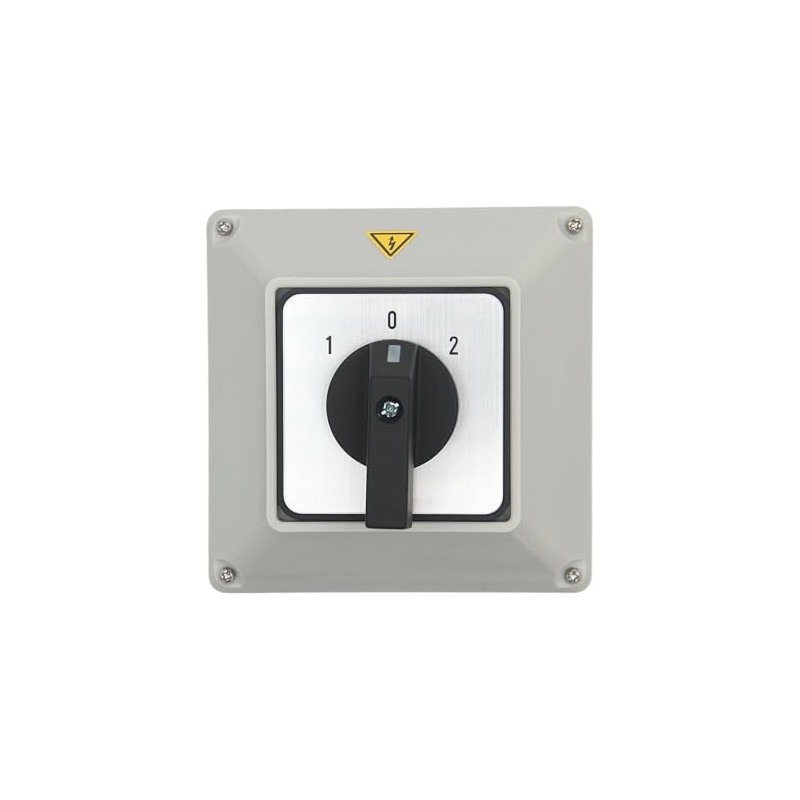 KEYMOO - 32A Changeover Switch with Box, ON-Off-ON 3 Poles