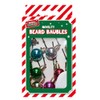 Widdle Gifts Novelty Christmas Beard Baubles Pack of 12 Assorted