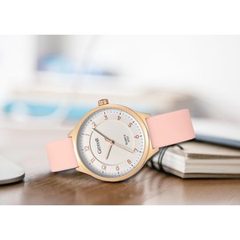 EAJOMIN Waterproof Women's Nursing Wrist Watch, Easy Read Dial, Rubber Silicone Band Analog Quartz Casual Fashion Sport Watch Gift for Nurse Ladies Teachers Students (G721 Pink)