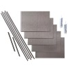 Fasade 18in x 24in Rib Backsplash Panel - Galvanized Steel,
