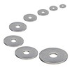 M5 x 20mm Penny Repair Flat Washers Mudguard A2 Stainless