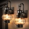 Lamomo Outdoor Wall Sconce,2 Pack Black Dusk to Dawn Motion