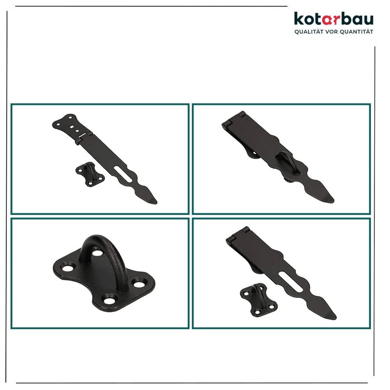 KOTARBAU® Hasp 200mm Security Hasp Powder Coating Device Padlock Steel