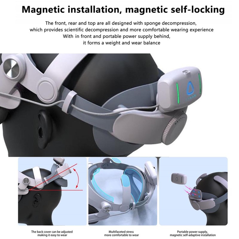 VR Headstrap with Battery Enhanced Balance Fast Charging 5000mAh Battery