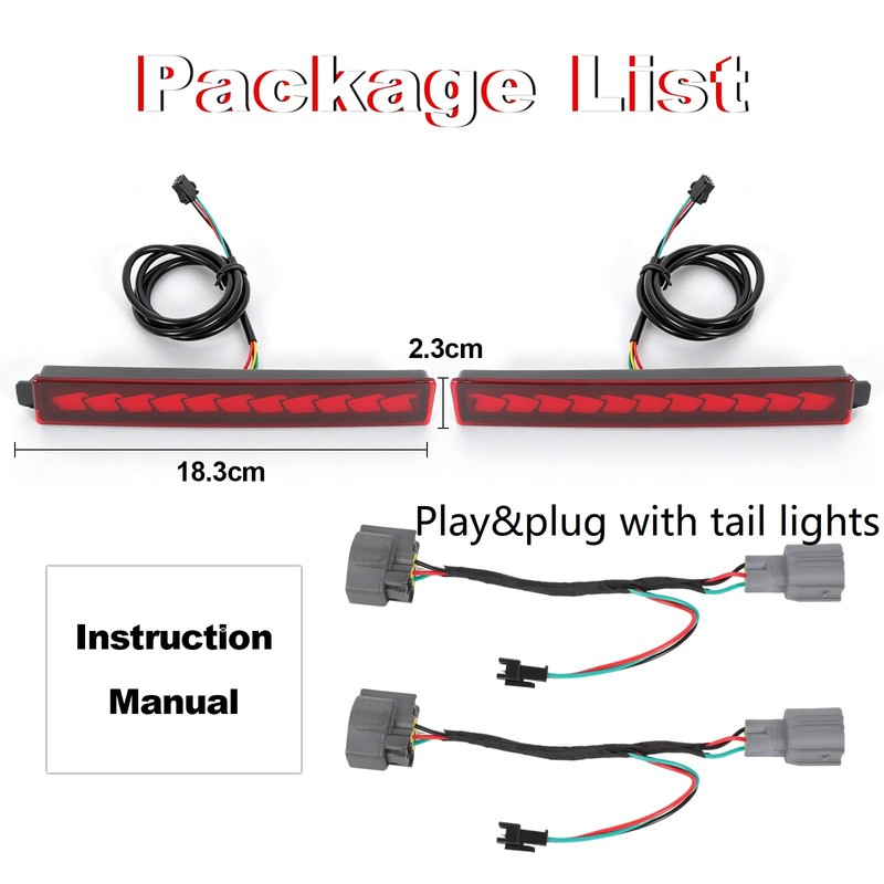 Auto Rear Bumper Reflector Brake Lights fit For 2025 2026