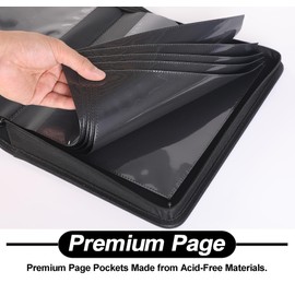 D DACCKIT Comic Binder，Comic Book Album with Sleeves Fits Regular Comics and Comic Bagged and Boarded - Comic Storage Binder Holds 24 Comic Books（Model A，Classic Black）