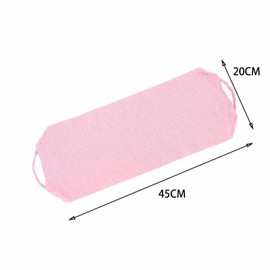 Lyyxjsltd Scrubbing Towel, Back Wash, Pack of 2, Stretchable, Handle Included, Quick Drying, Durable, Scrubbing Towel, Back Acne, Foam, Body Washing, Unisex, For Baths/Bath (Gray + Pink)
