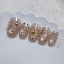 Glaze Night Handmade Nail Tip Magnetic Powder Nail - Short Square / 글레이즈 나이트 수제네일팁 자석 파우더네일 - 숏스퀘어