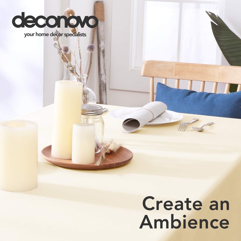 Deconovo Oxford Decorative Wipeable Tablecloth Rectangle Water Resistant Tablecloth for