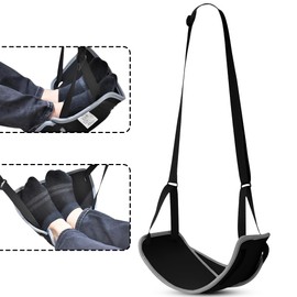 Jetmack Airplane Foot Rest- Portable Foot Hammock for Plane Travel, Comfortable Airplane Footrest- Long Flight Essentials for Swelling Relief- Travel Essential, Travel Gifts for Long Flights