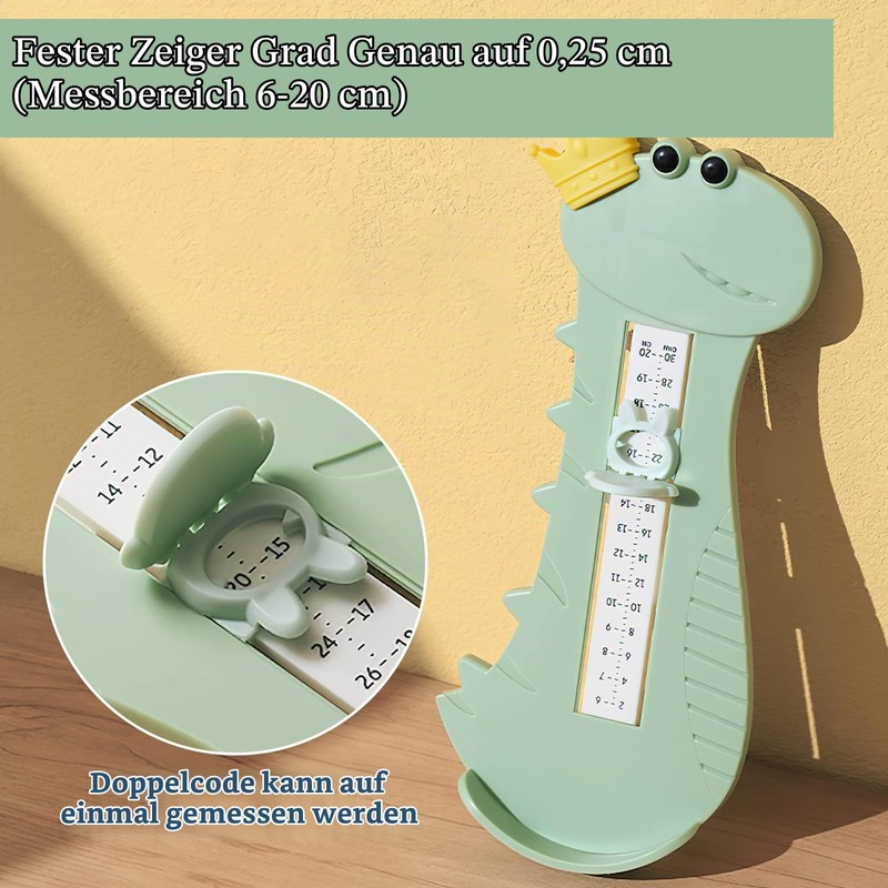TNSLAND Children's Foot Measuring Device, Foot Gauge with Double Scale,